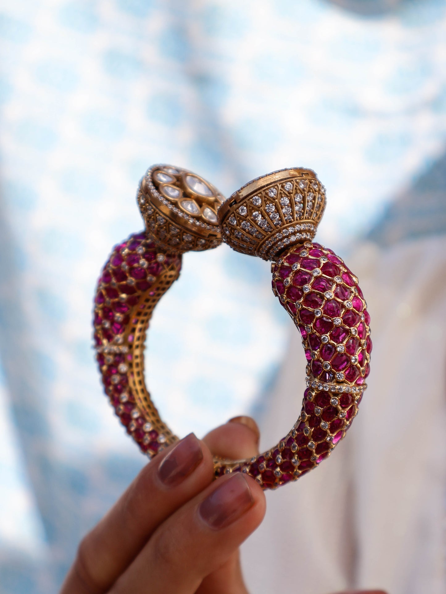 Naomi Polki Pink Bangle