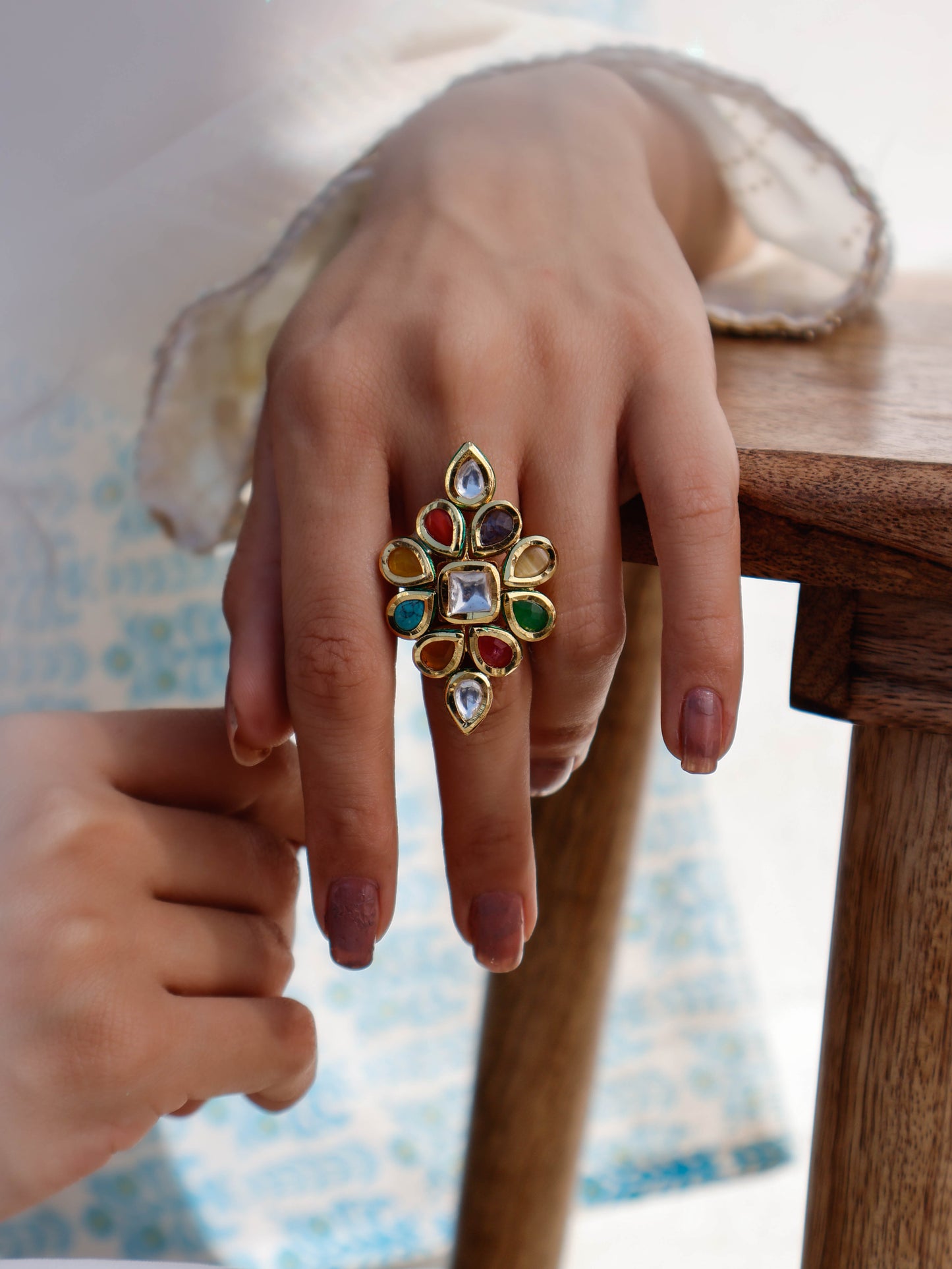 Aiza Navrattan Kundan Ring