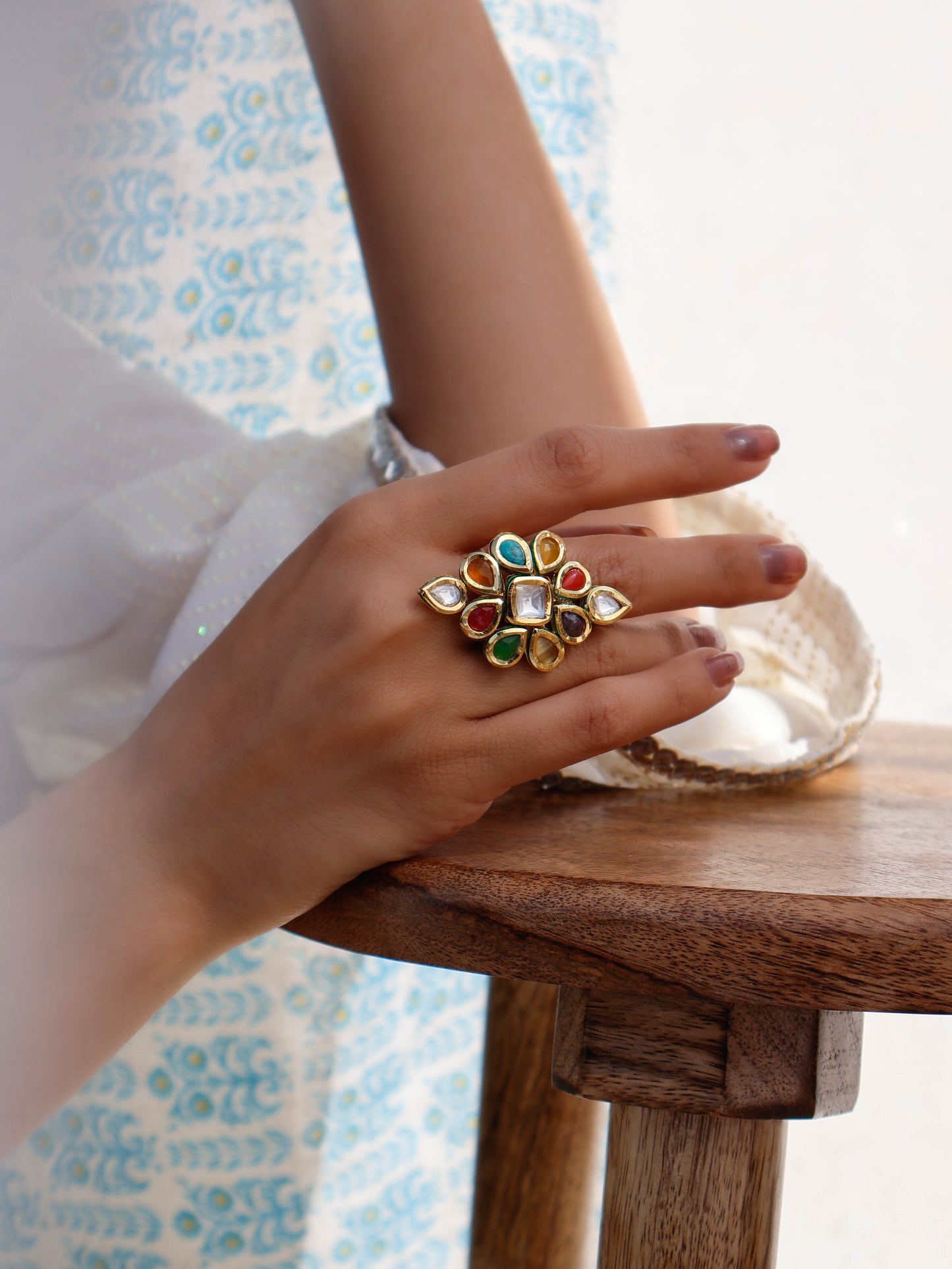Aiza Navrattan Kundan Ring