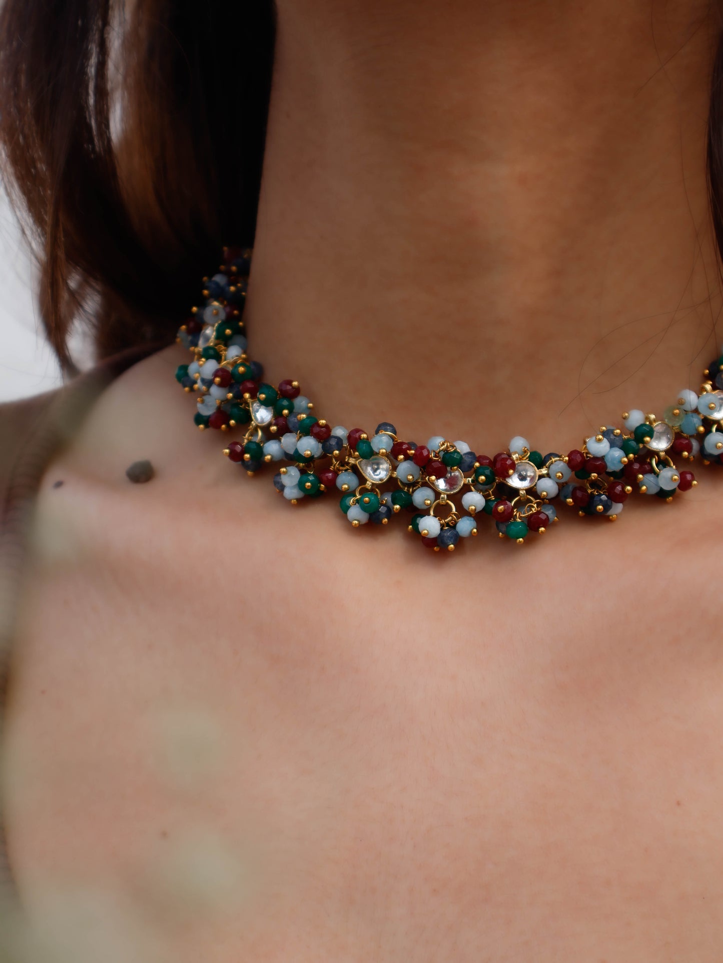 Emily Multicolored Kundan Choker Necklace