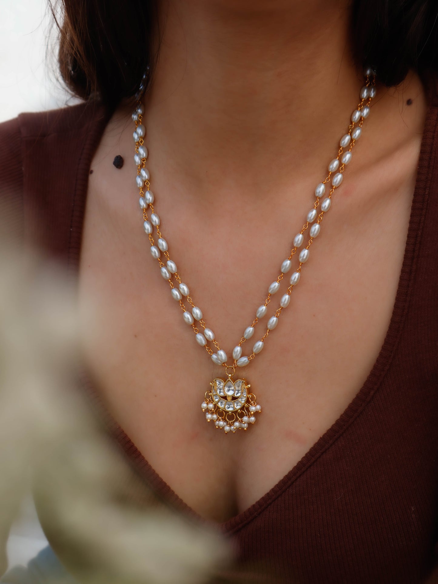 Irene Kundan Pendant Necklace