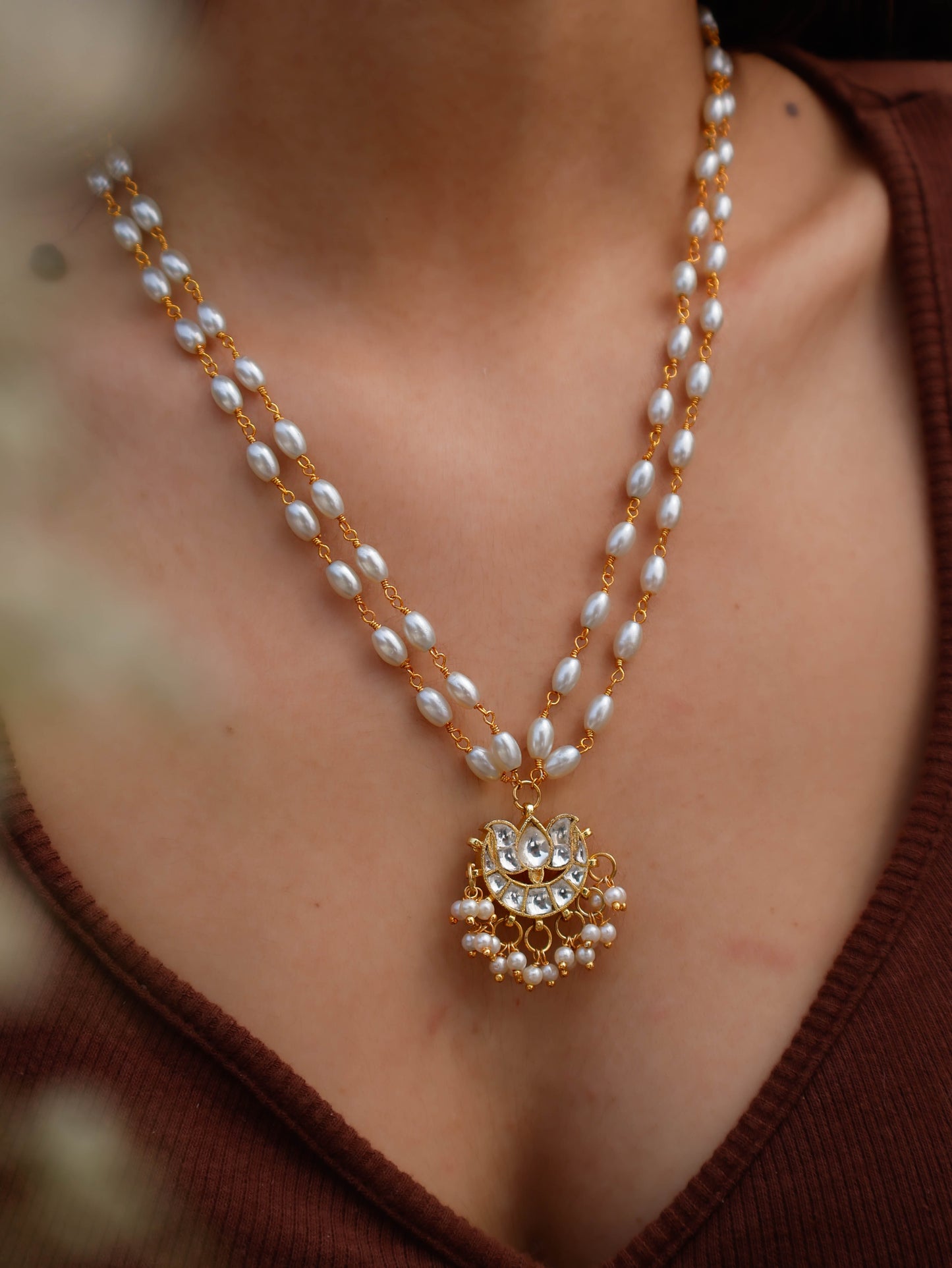 Irene Kundan Pendant Necklace