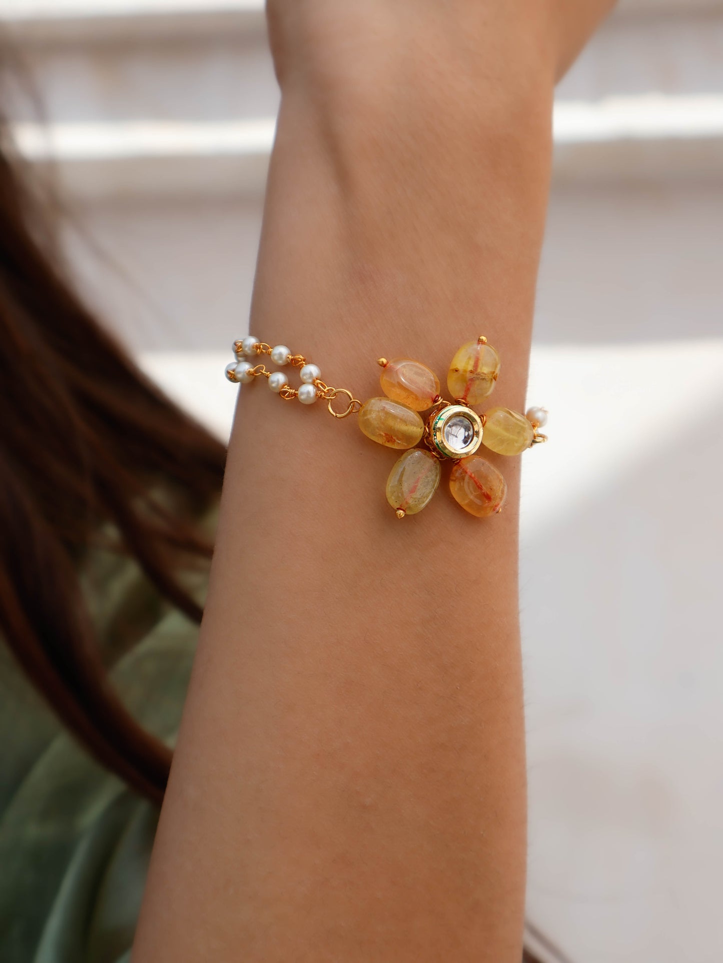 Sunehri Kundan Bracelet