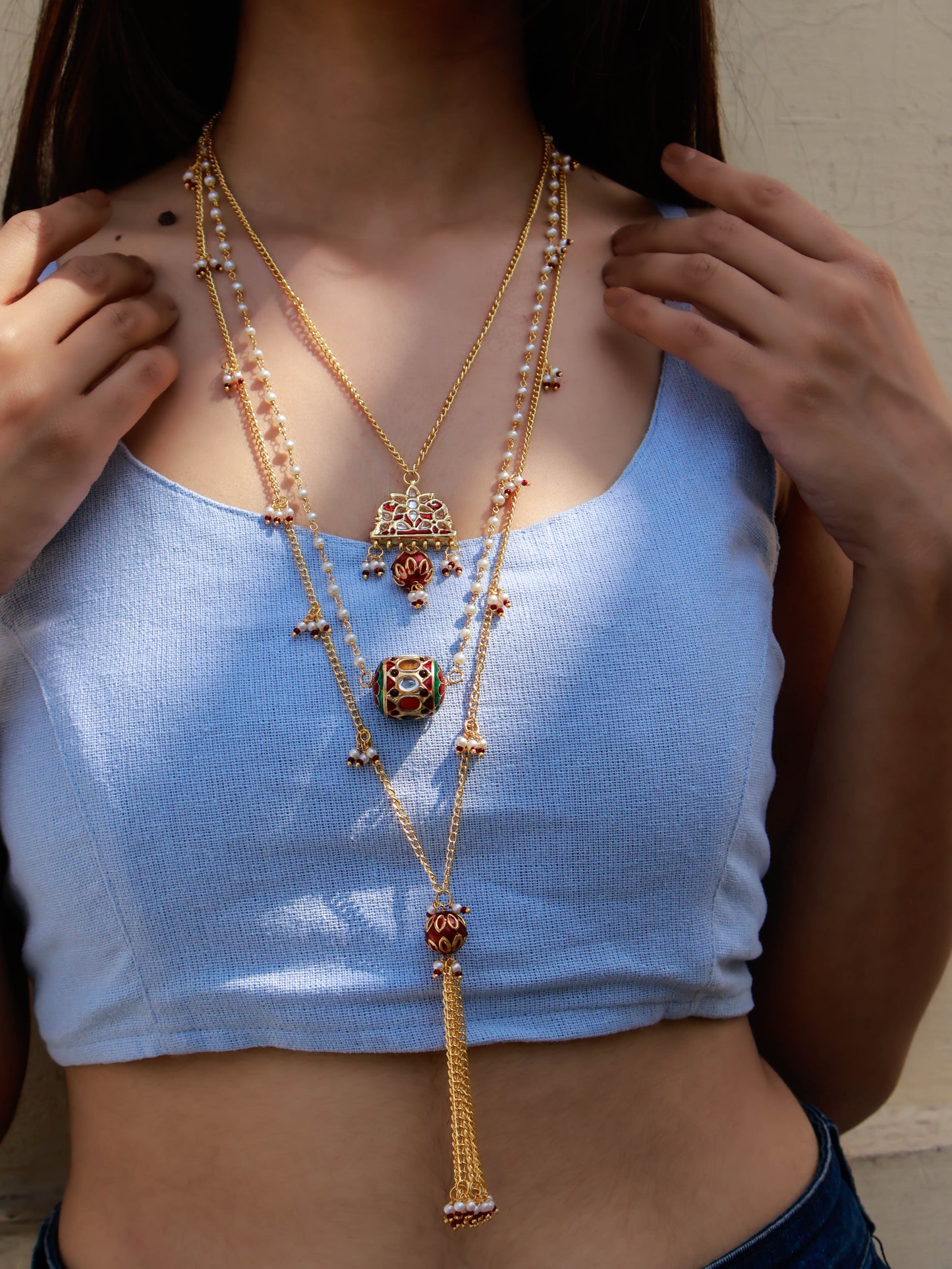 Reyhna Multilayered Long Necklace
