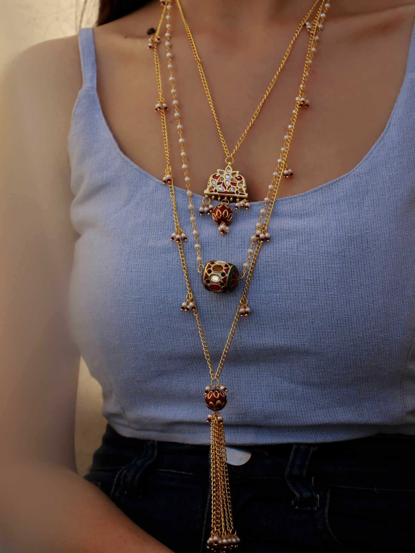 Reyhna Multilayered Long Necklace