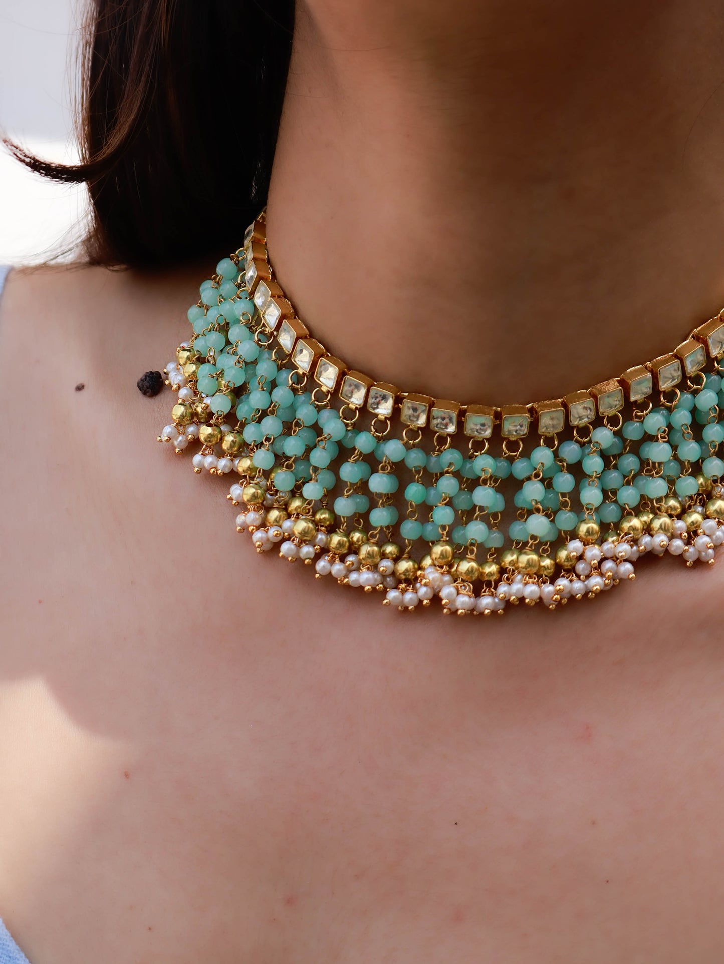 Azmaa Turquoise Choker Necklace
