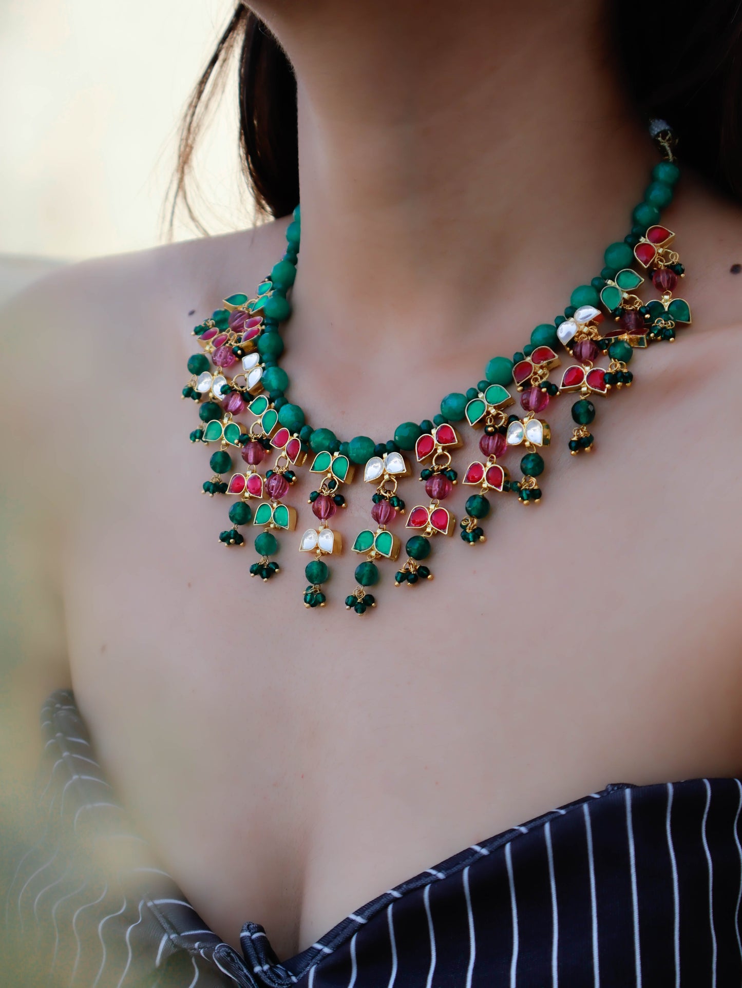 Taashni Multicolored Kundan Necklace