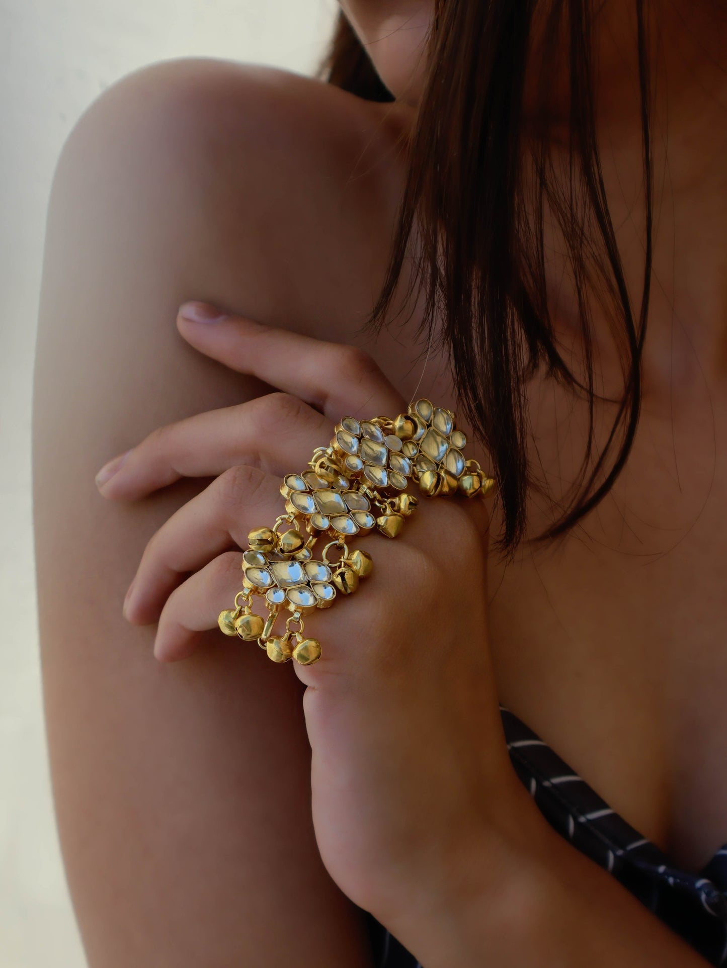Manya Kundan Ghungroo Ring