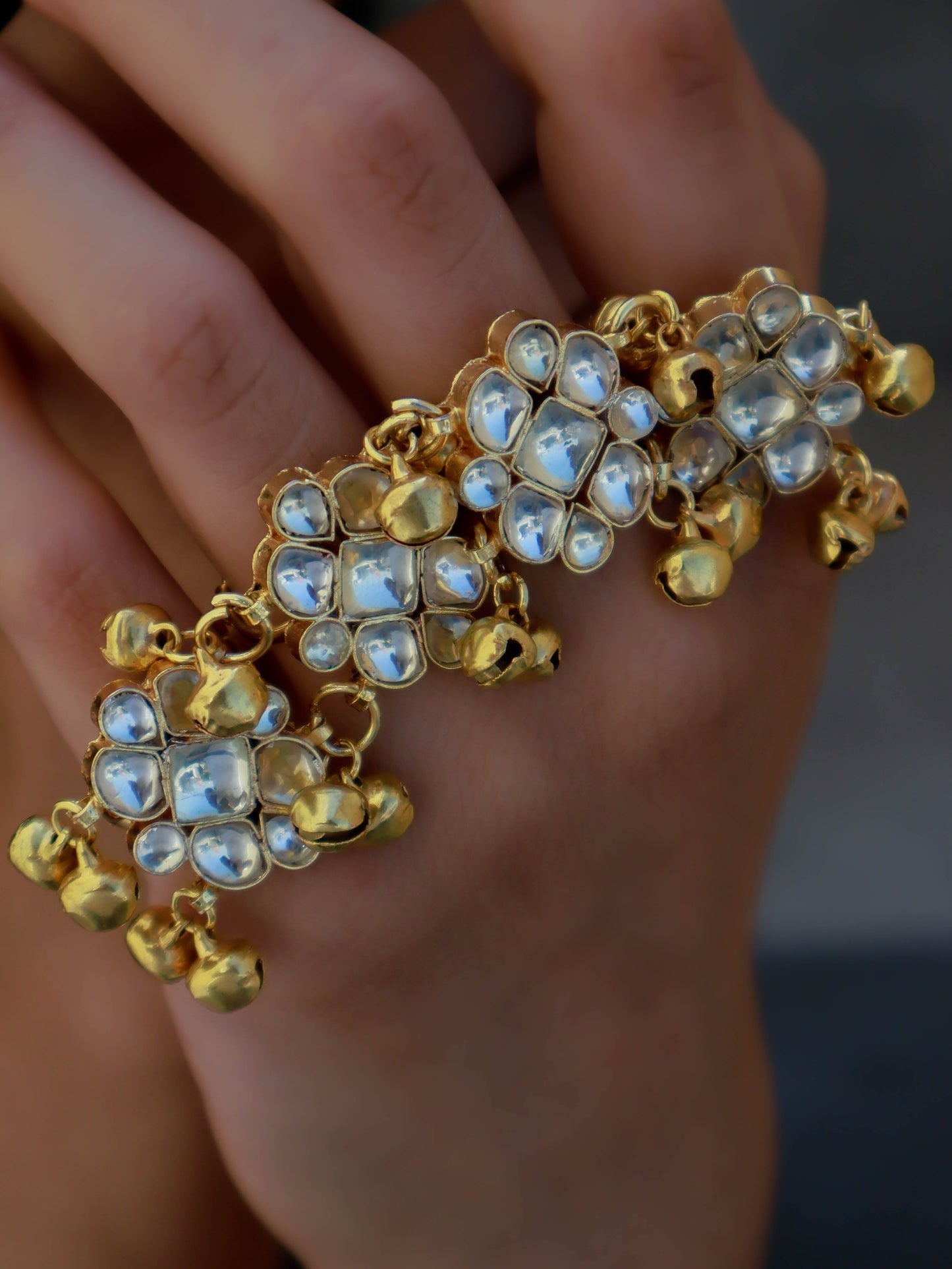 Manya Kundan Ghungroo Ring