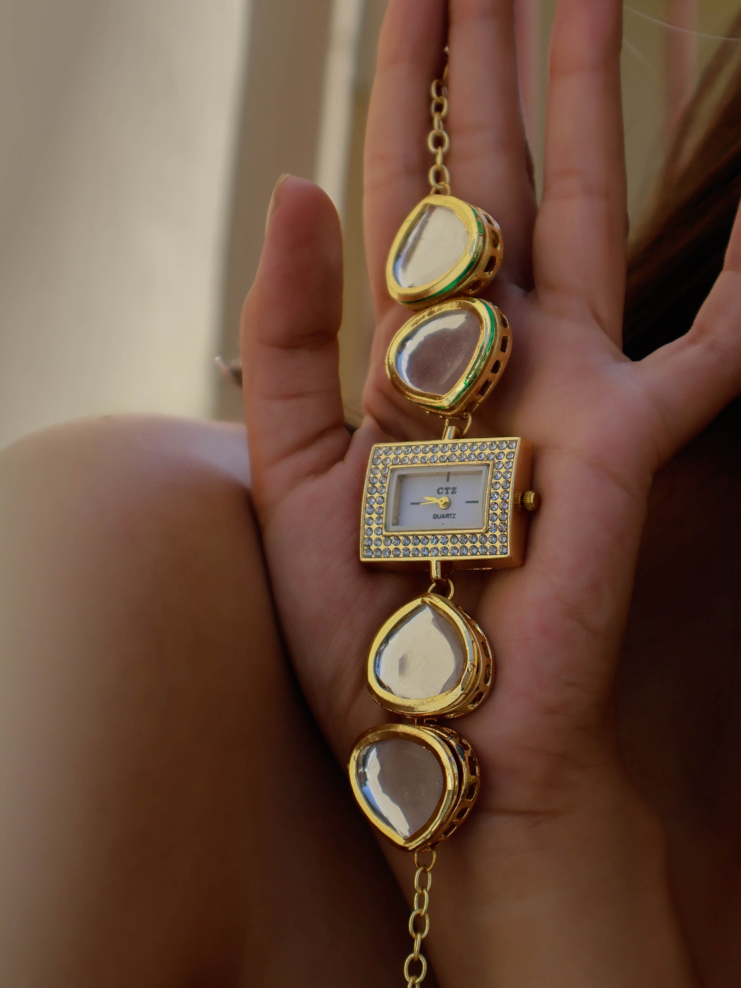 Faraah Kundan Wrist Watch