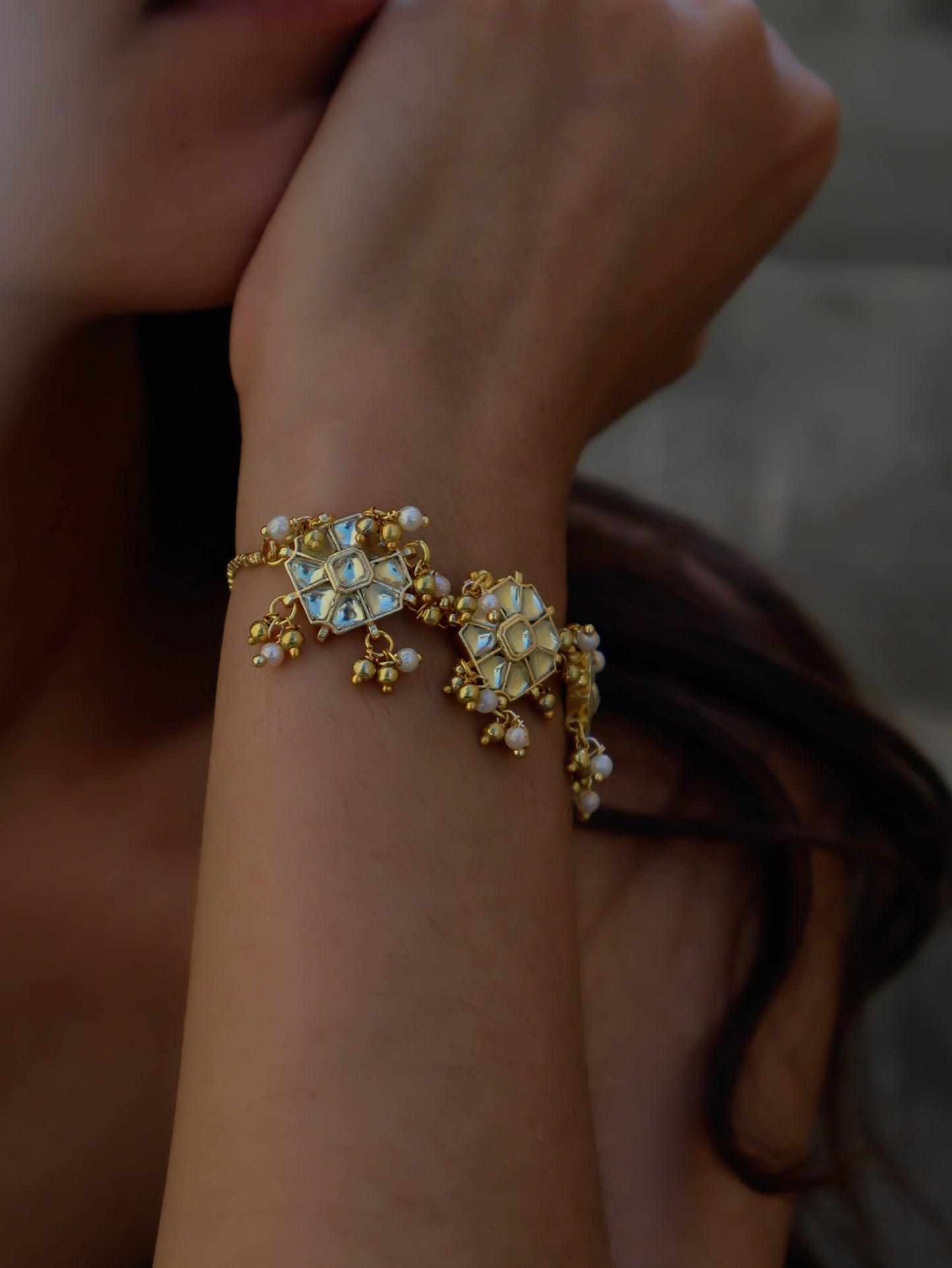 Savi Kundan Bracelet