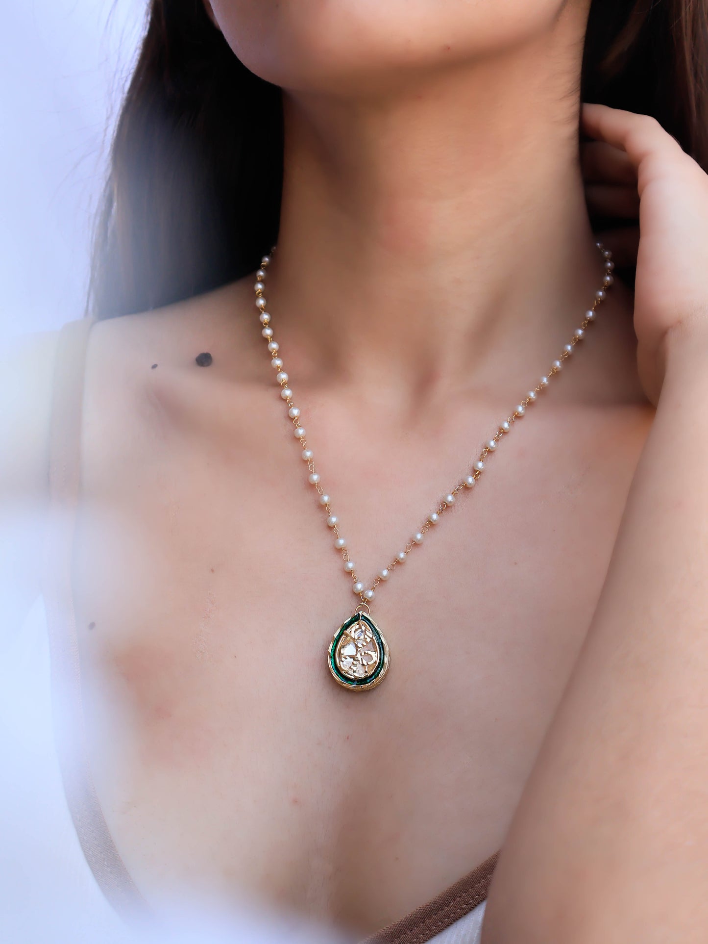Trisha Kundan Pendant Necklace
