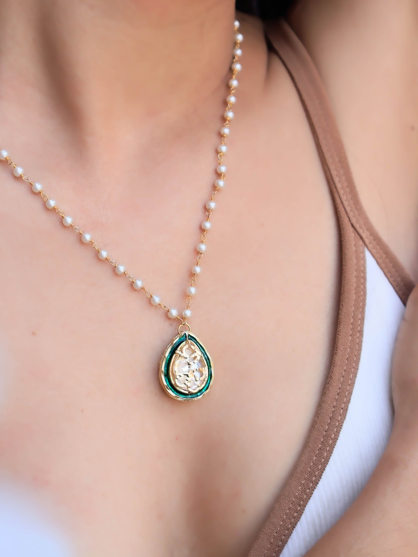 Trisha Kundan Pendant Necklace