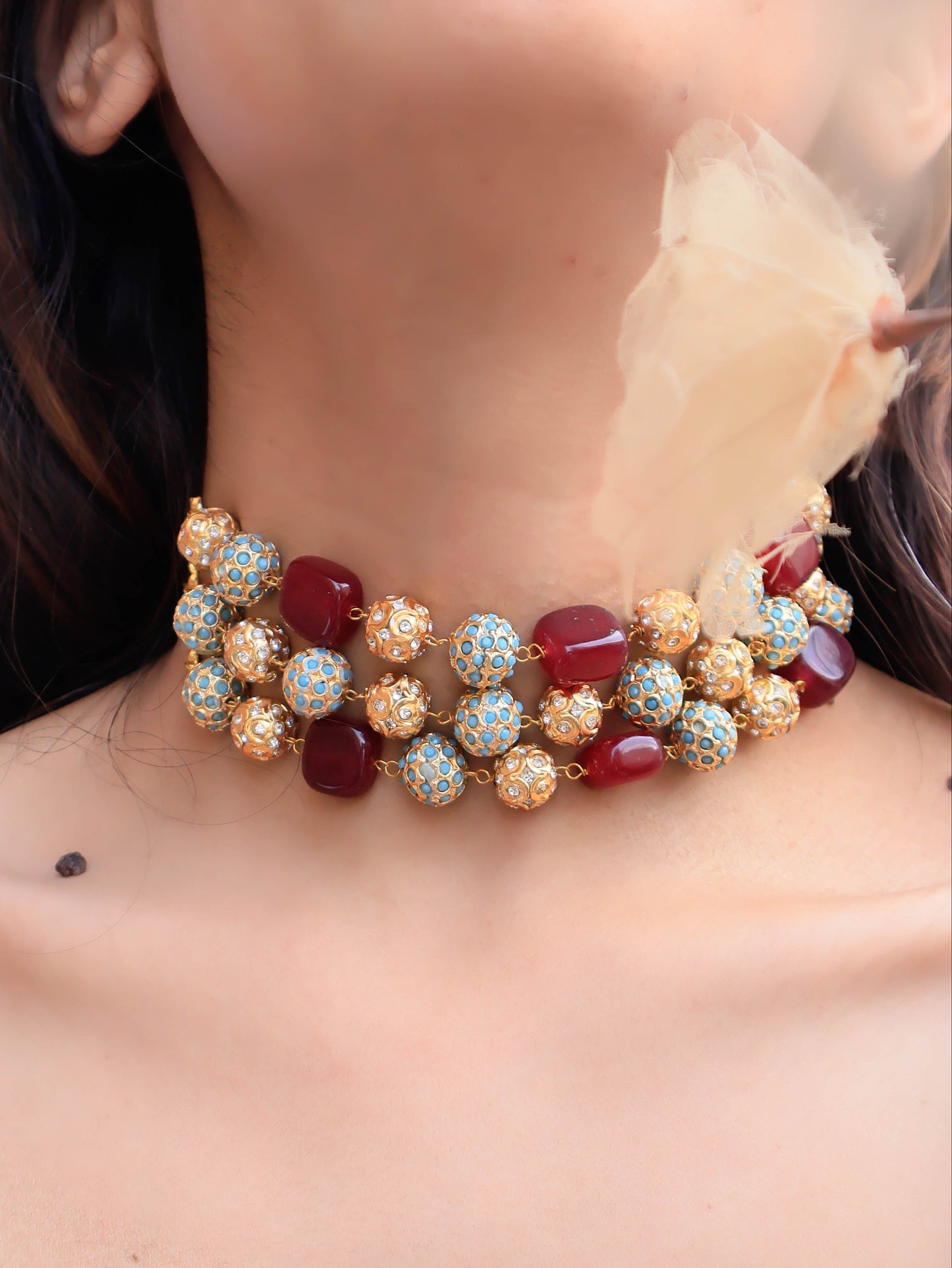 Rhea Multicolored Choker Necklace