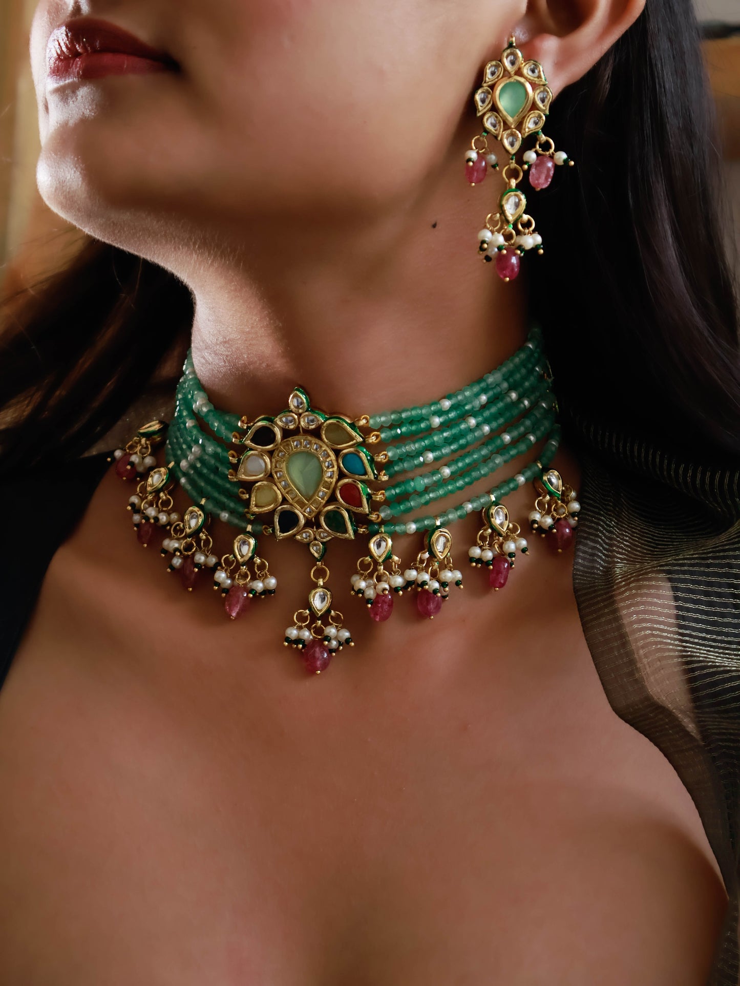 Sukhmani Kundan Choker Necklace Set