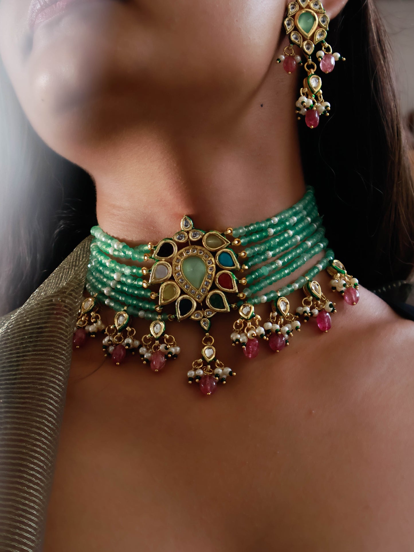 Sukhmani Kundan Choker Necklace Set