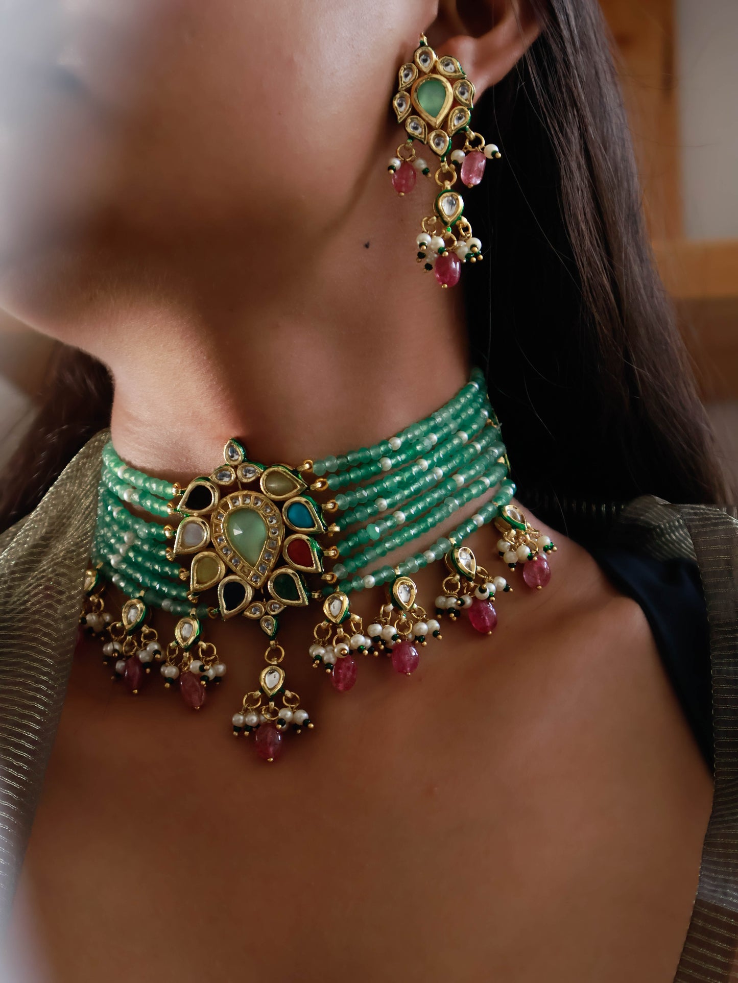 Sukhmani Kundan Choker Necklace Set