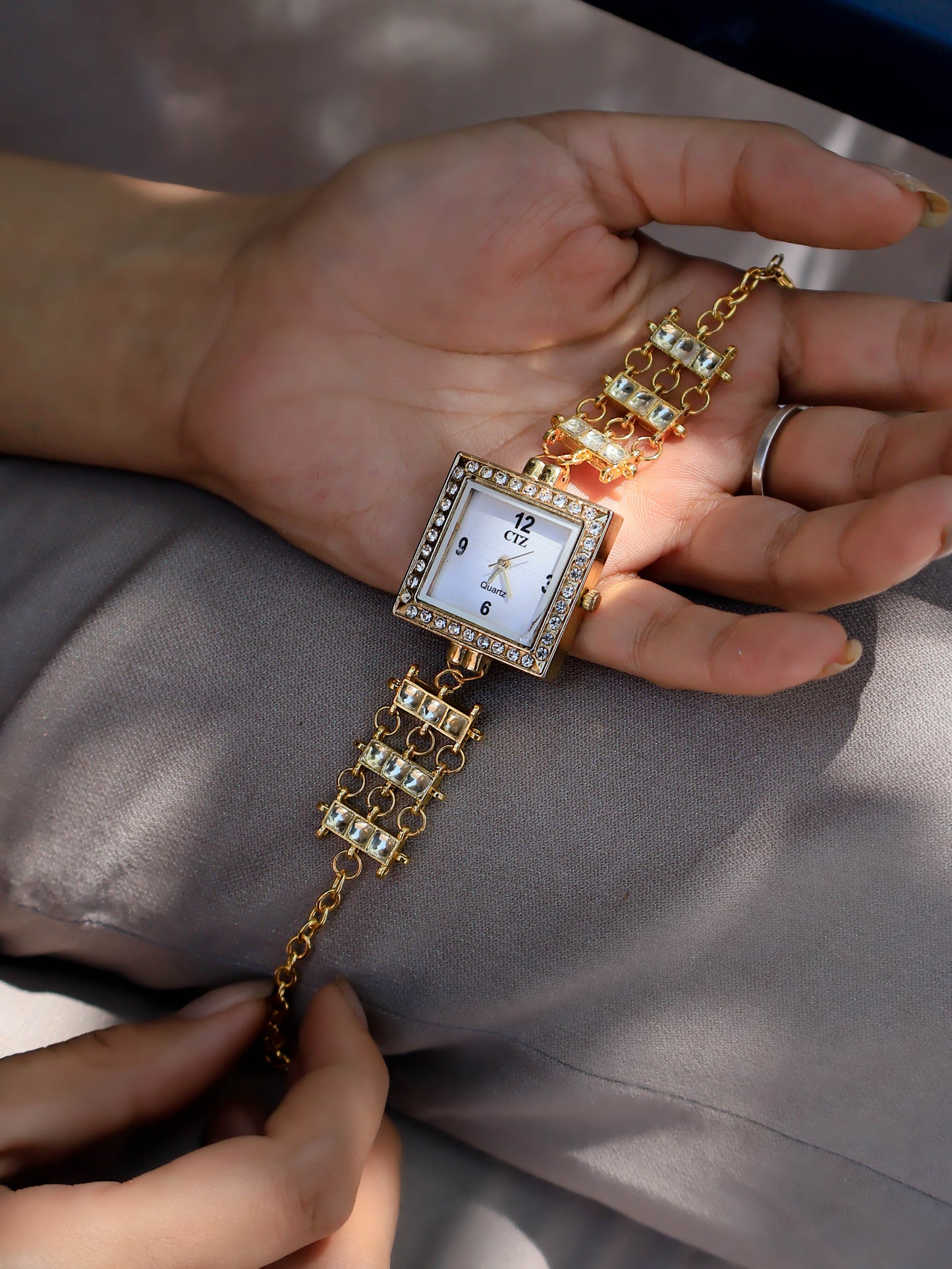 Samona Kundan Wrist Watch