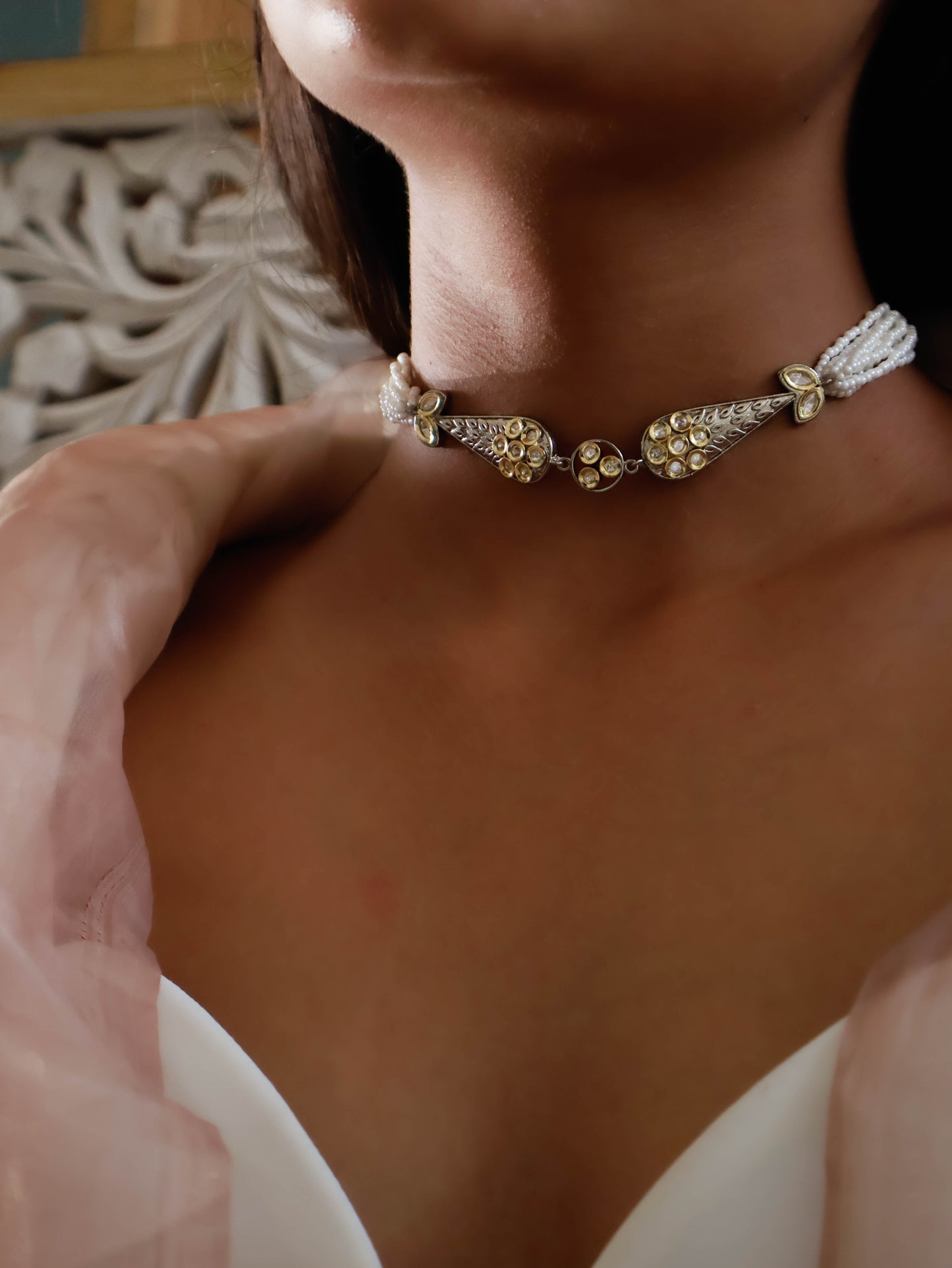 Mishka Kundan Choker Necklace