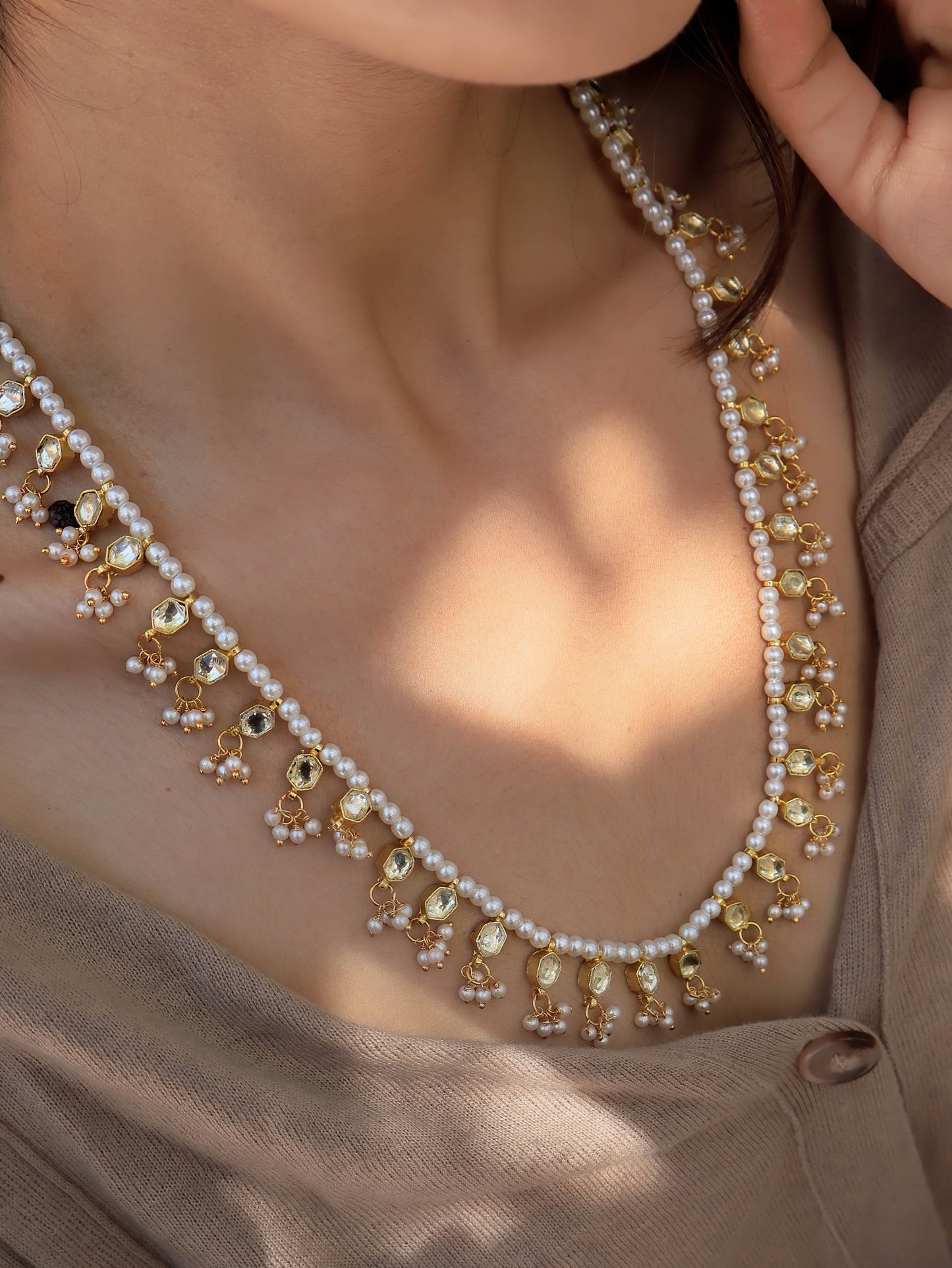 Asra Pearl Kundan Necklace