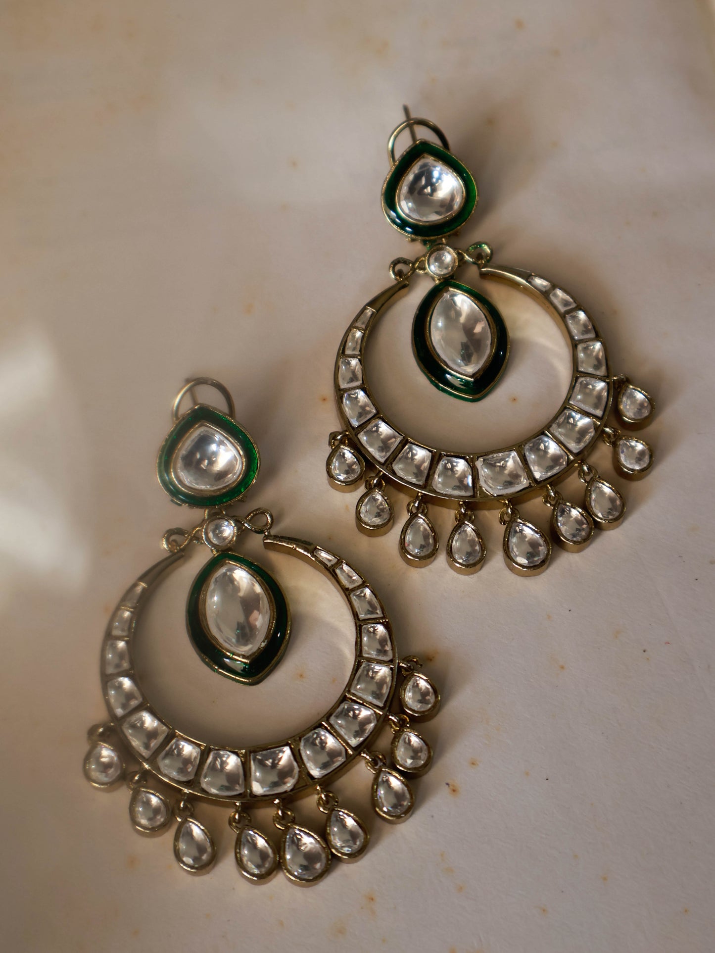 Moonlit Polki Chaandbali Earrings