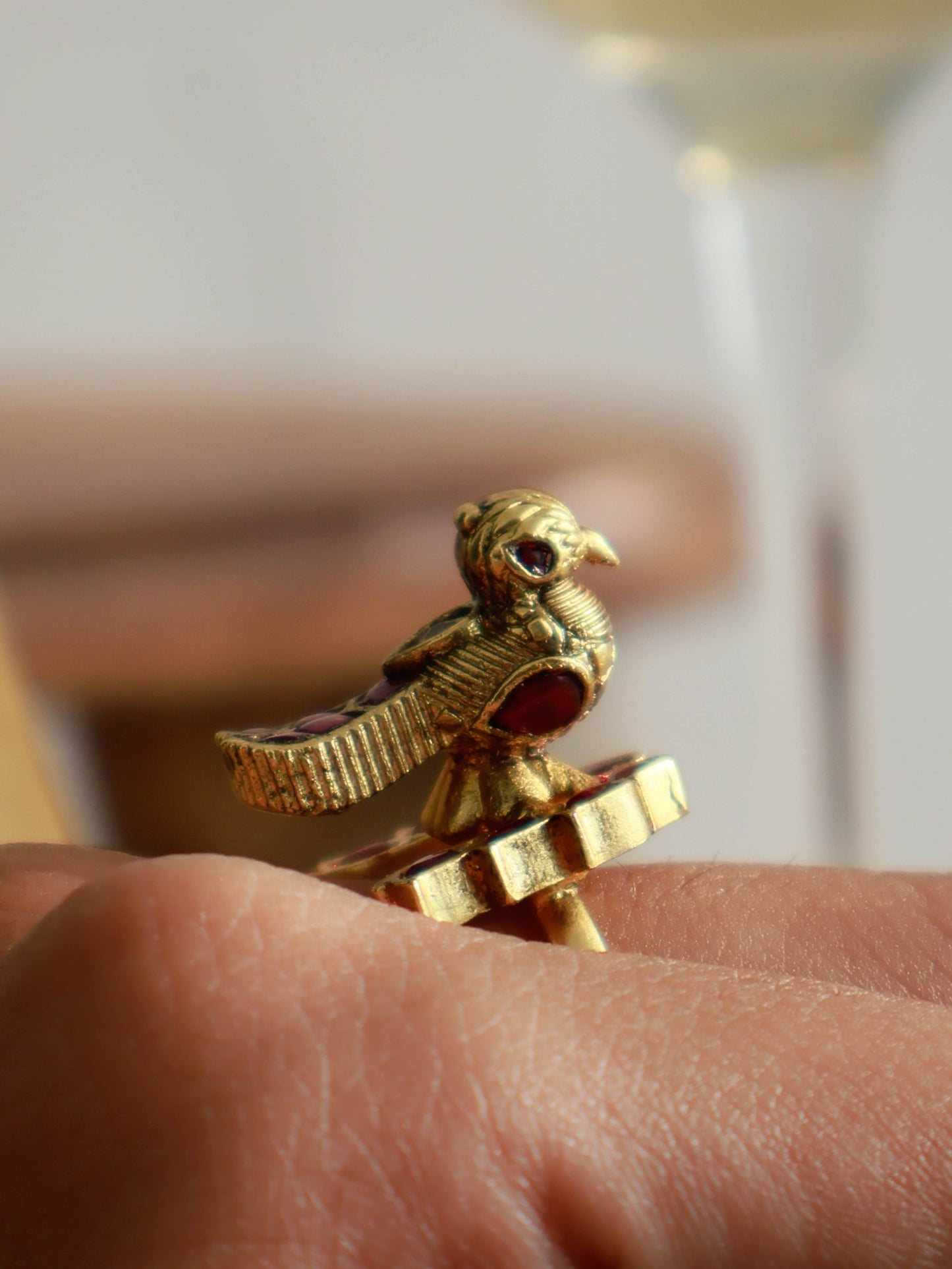 Pinjar Bird Kundan Ring