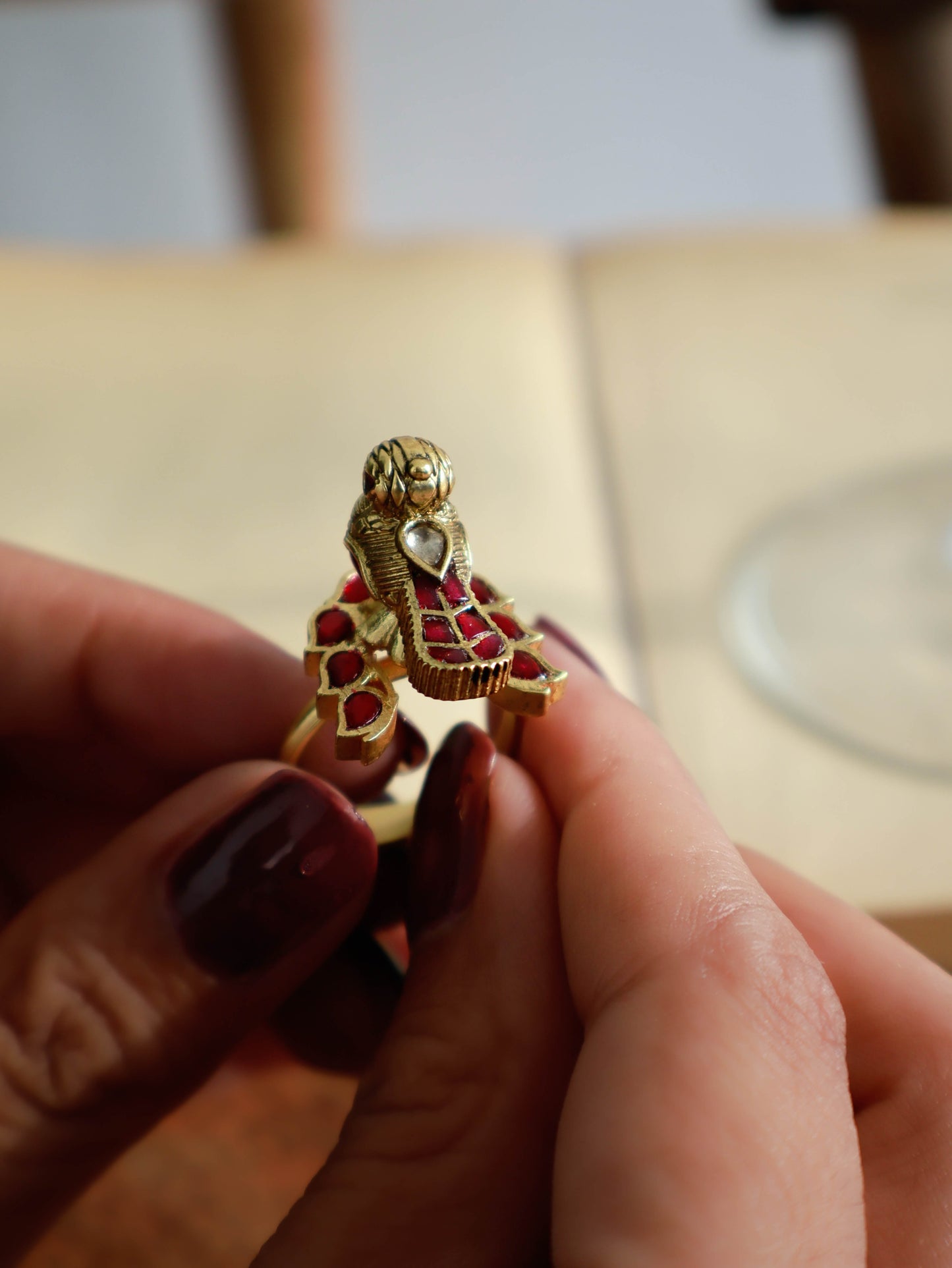 Pinjar Bird Kundan Ring