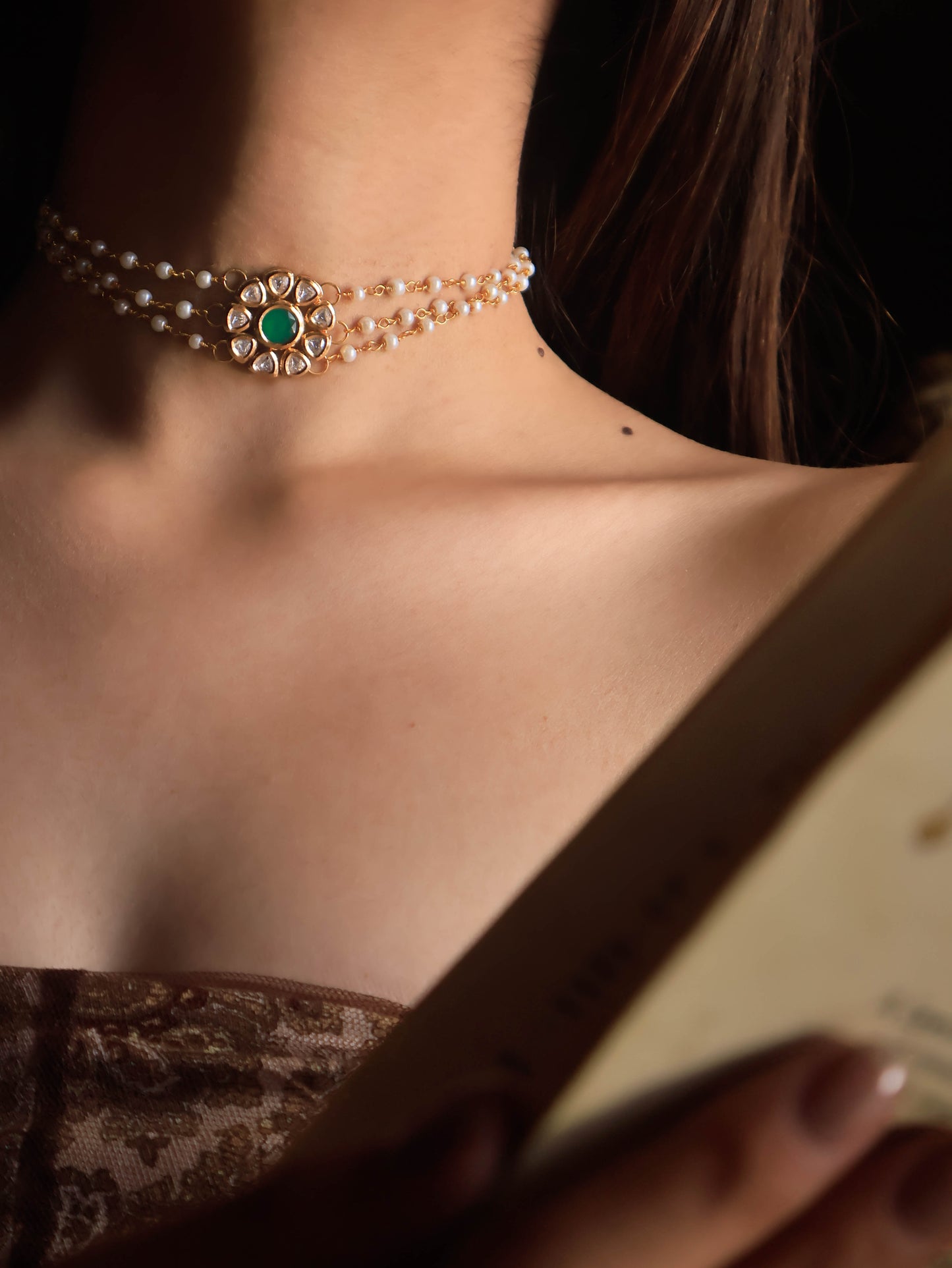 Diana Floral Kundan Choker Necklace