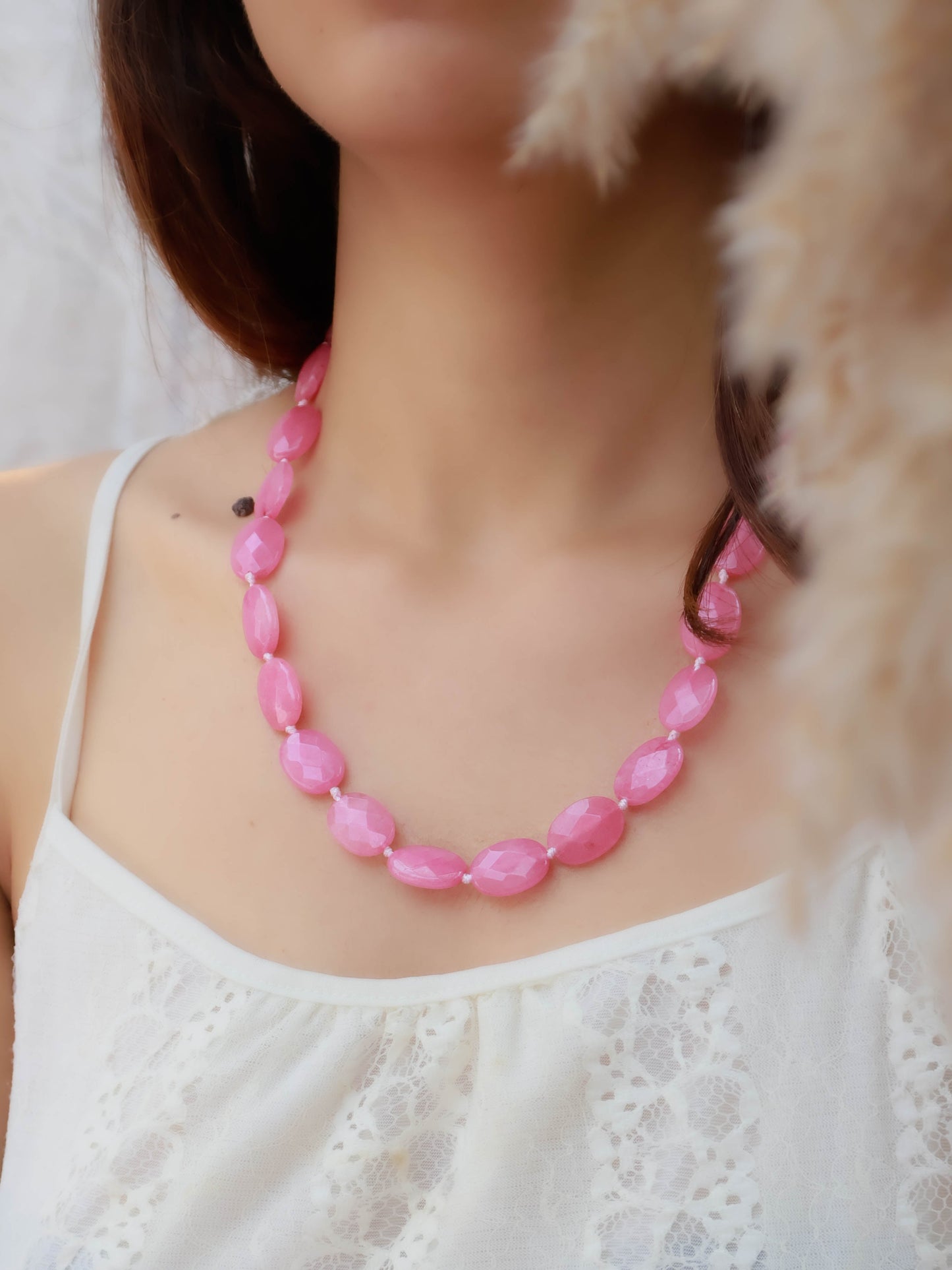 Cerel Pink Long Necklace