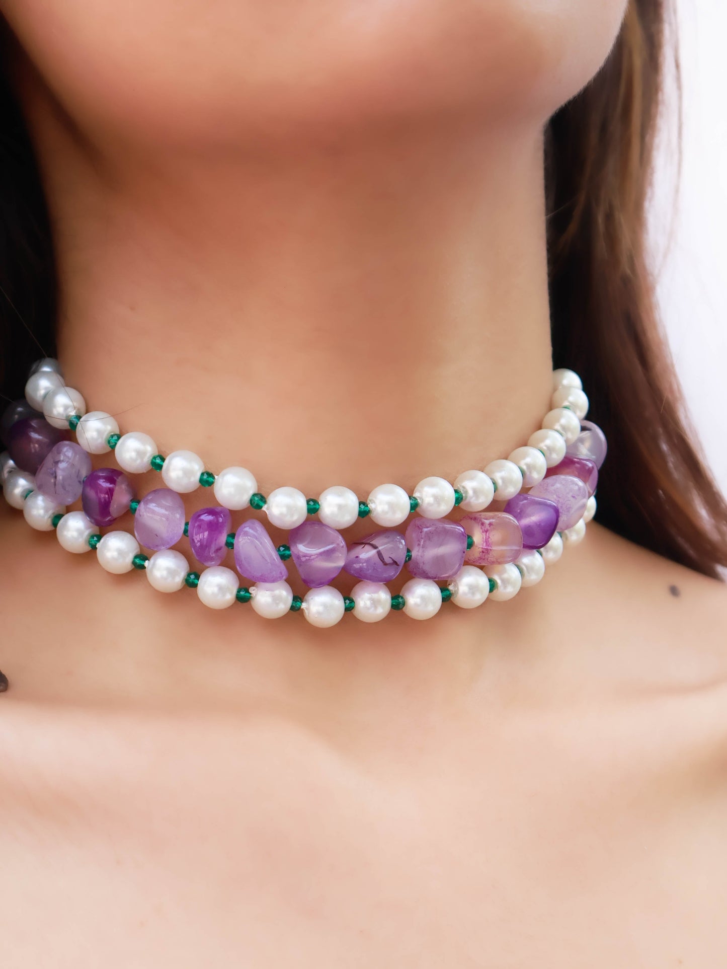 Isla Purple Choker Necklace