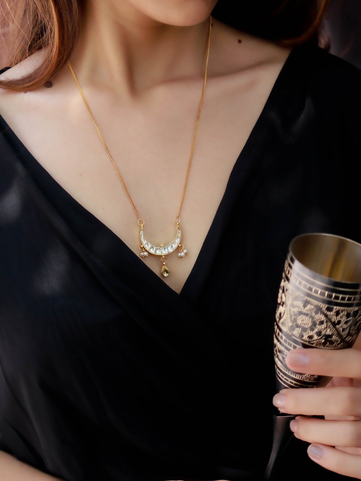 Kyra Kundan Pendant Necklace