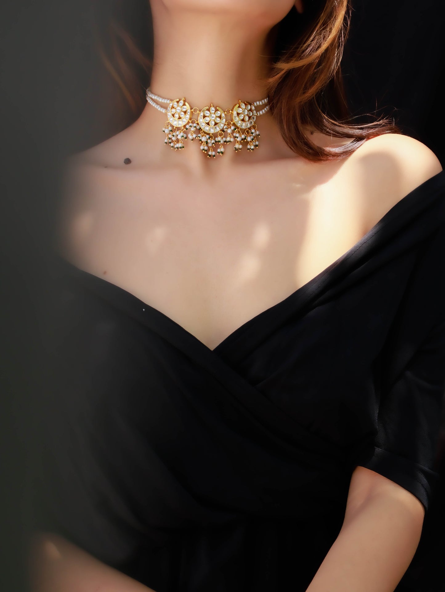 Maria Green Kundan Choker Necklace