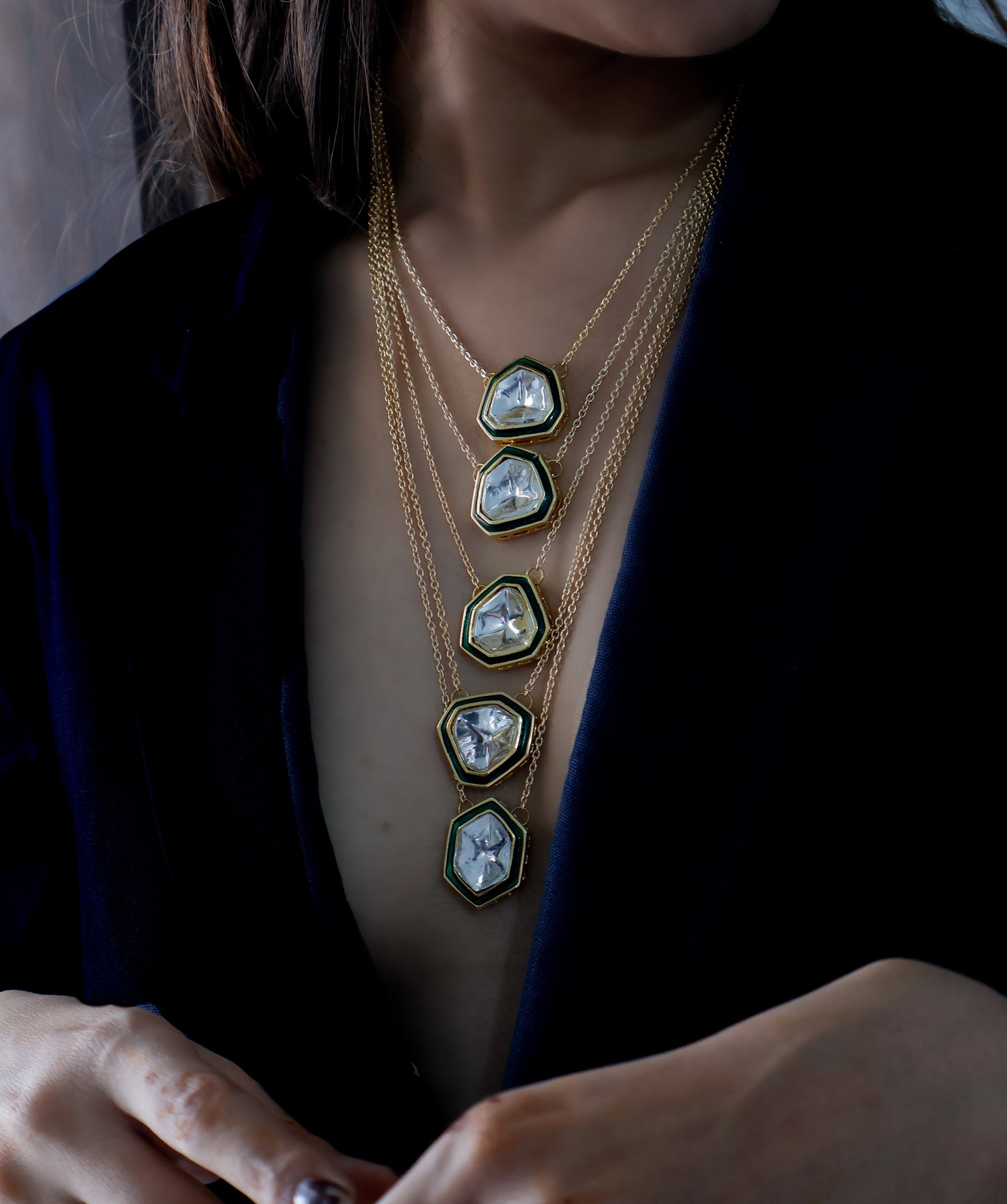 Isa White Stone Necklace