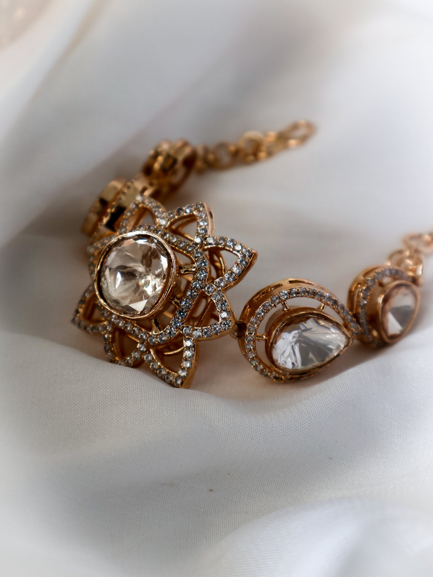 Olivia Floral Polki Bracelet
