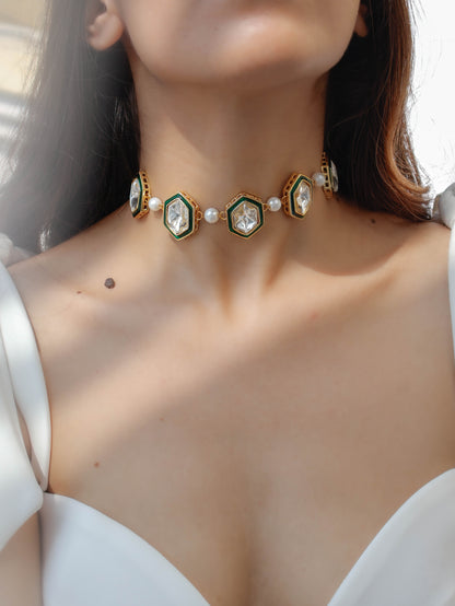 Olinia Polki Choker Necklace