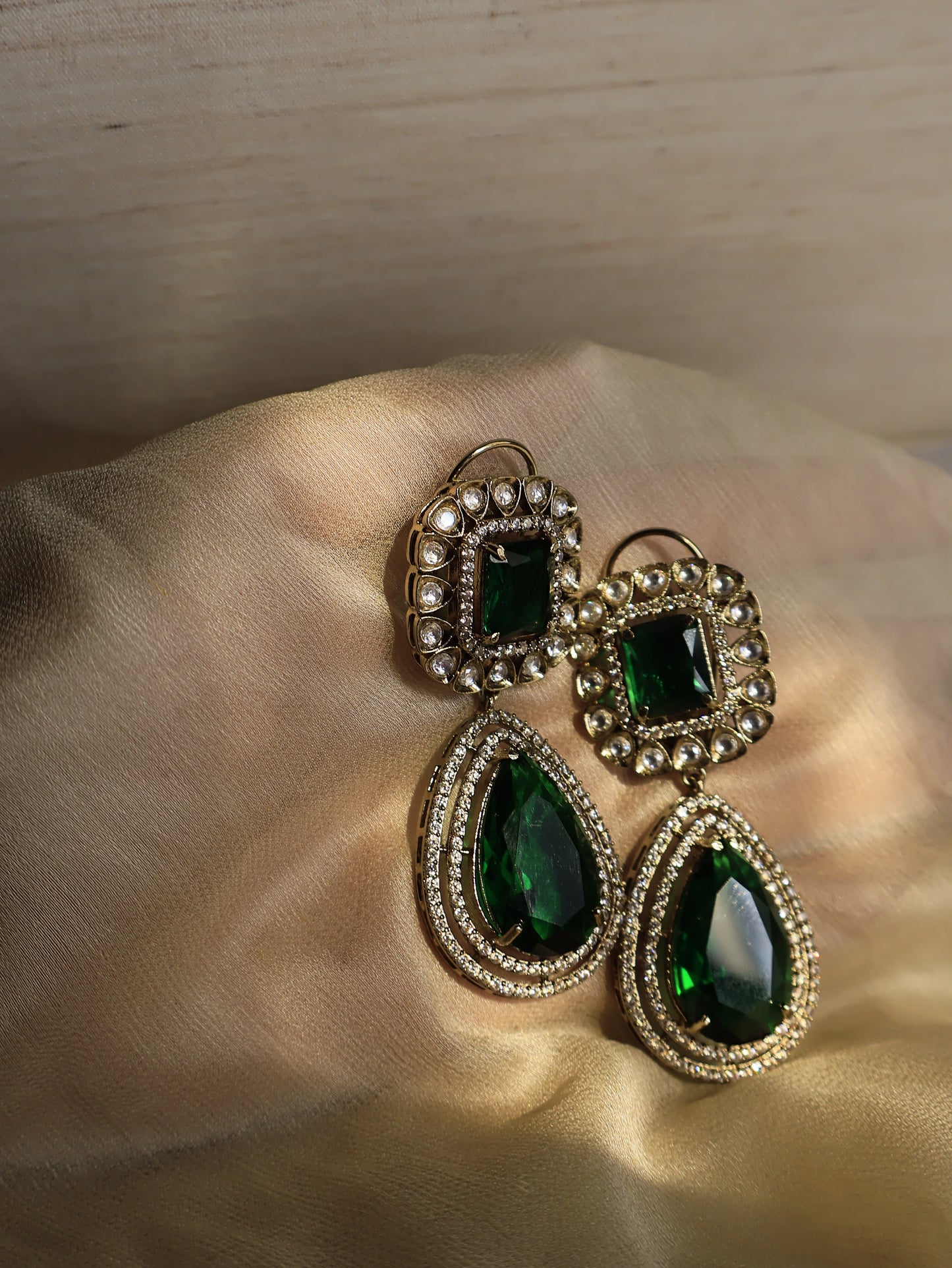 Fitoor Green Dangler Earrings