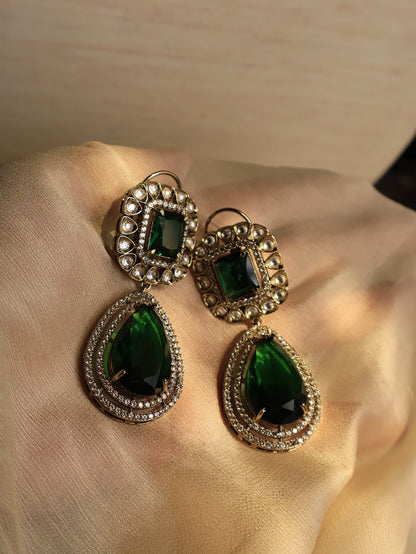 Fitoor Green Dangler Earrings