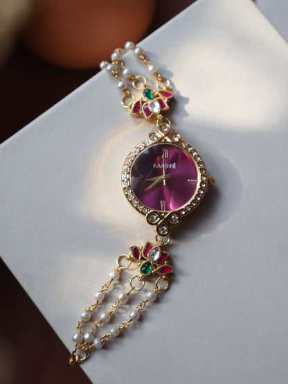Alohi Kundan Wrist Watch