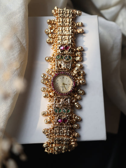 Manaswini Kundan Wrist Watch