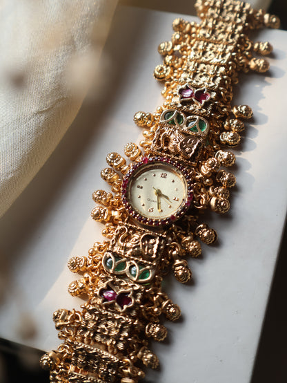 Manaswini Kundan Wrist Watch