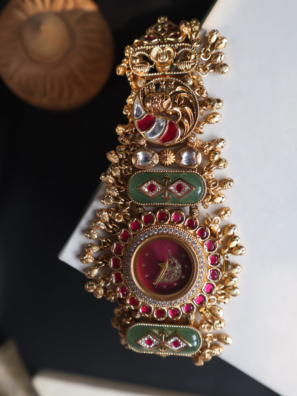 Mayura Kundan Wrist Watch