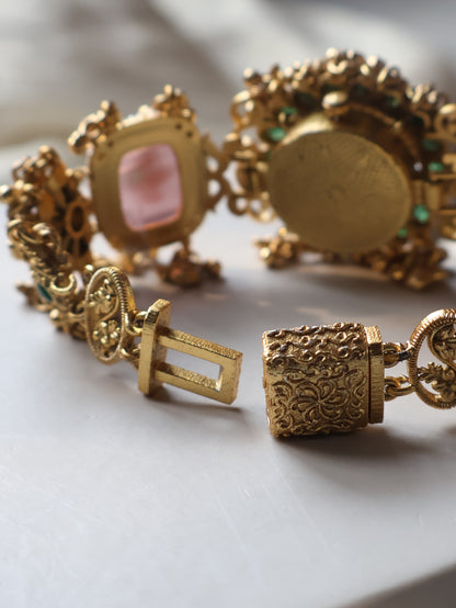 Mayil Kundan Wrist Watch