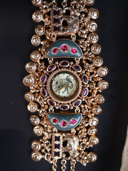 Danti Kundan Wrist Watch