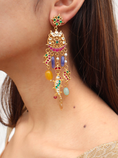 Evie Multicolored Kundan Earrings