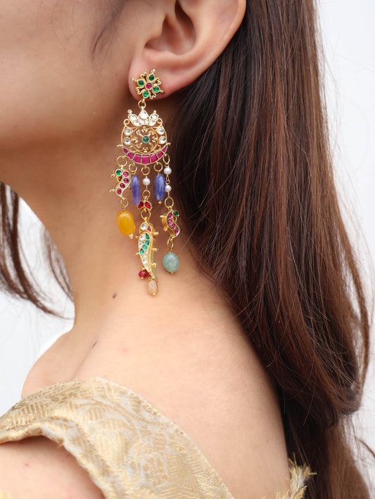Evie Multicolored Kundan Earrings