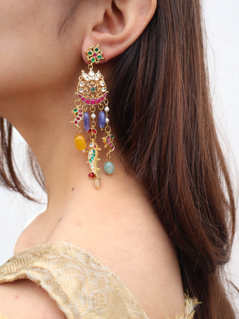 Evie Multicolored Kundan Earrings