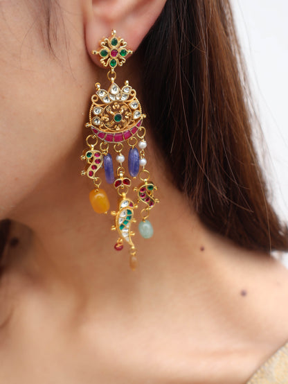 Evie Multicolored Kundan Earrings