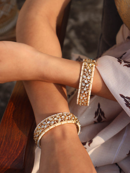 Noor Kundan Bangles - Pair of 2