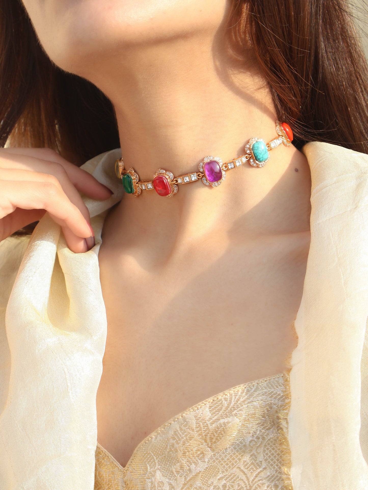 Freya Multicolour Choker Set