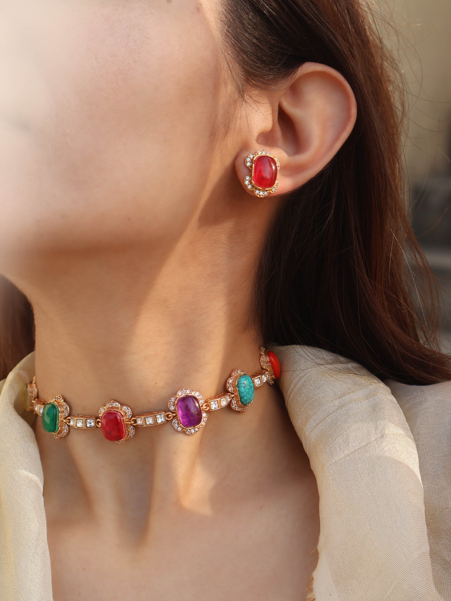 Freya Multicolour Choker Set